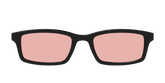 The Black With Coral Pink Lens