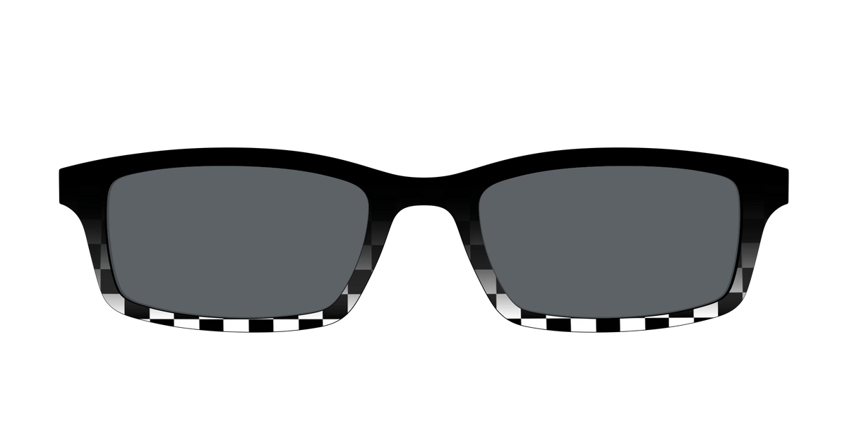 The Polarized Checkerboard Fade Sun Top
