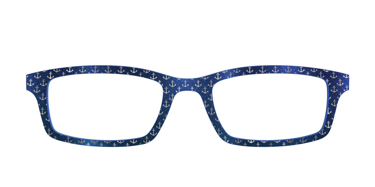 The Blue Shimmer with Silver Foil Anchors