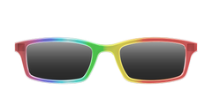 The Polarized Rainbow Gradient Sun Top