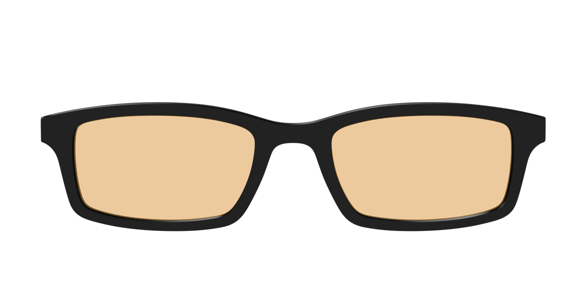 The Black With Umber Brown Lens