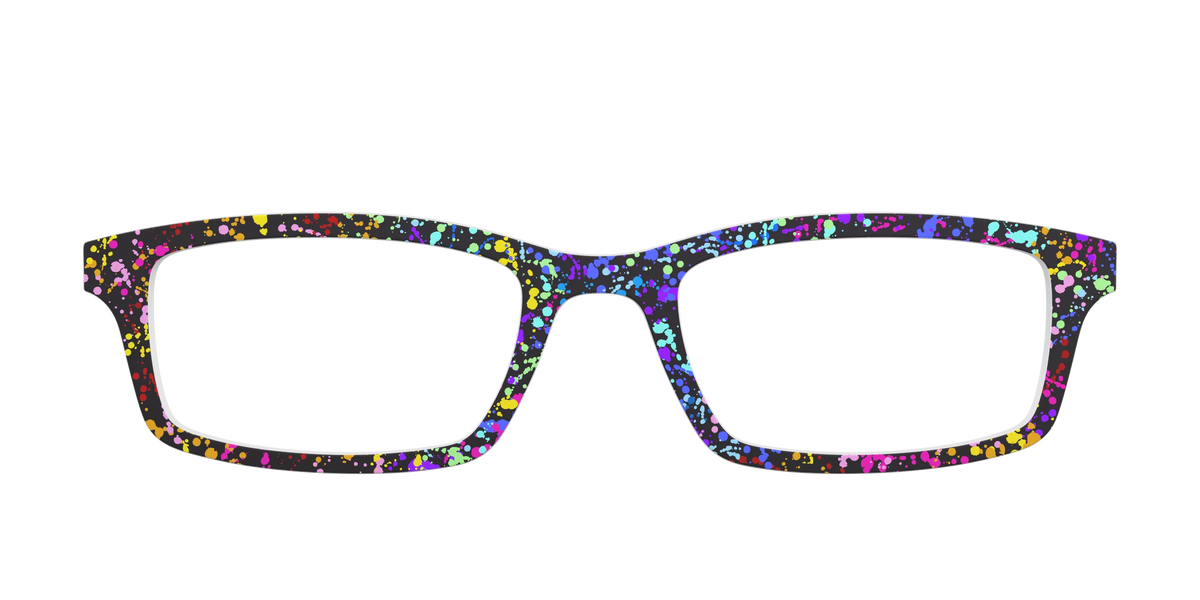 The Rainbow Splatter Black
