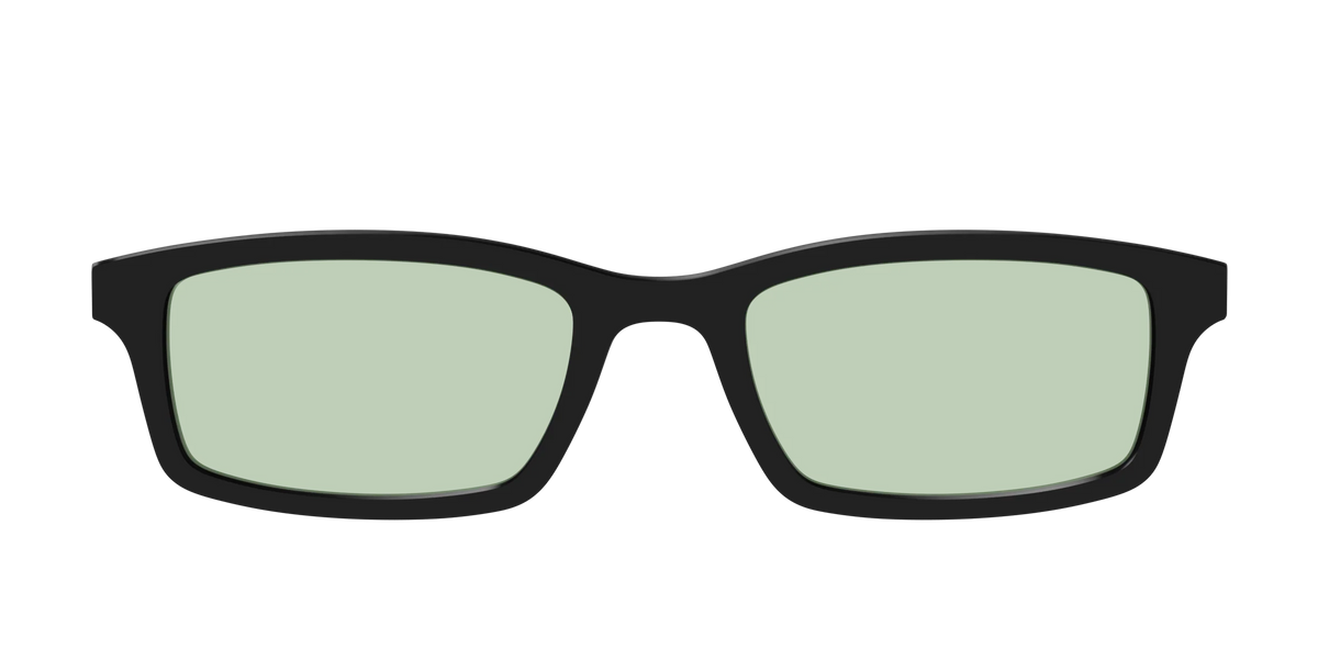 The Black With Sage Green Lens